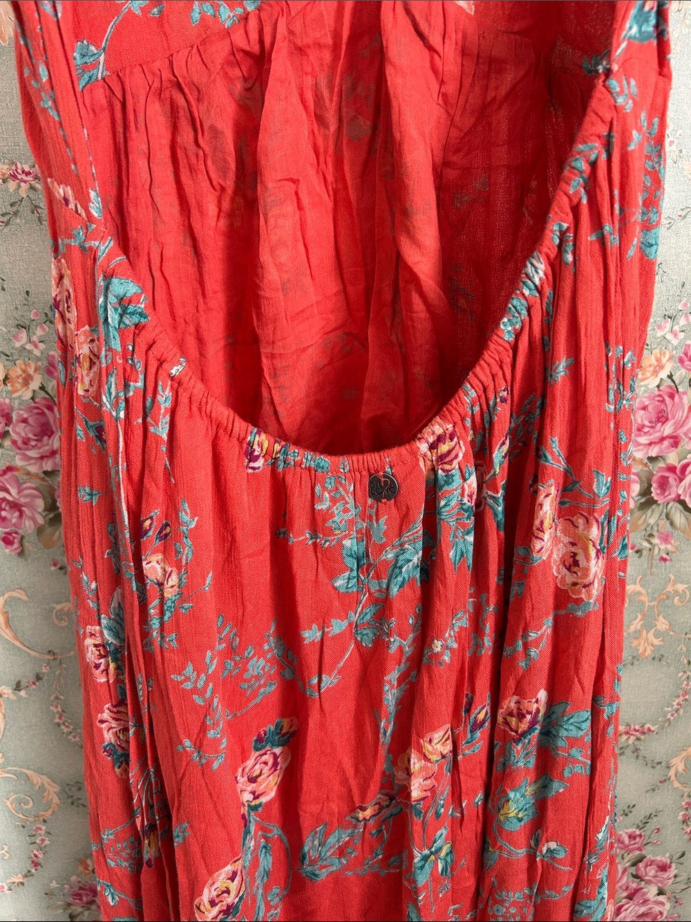 🌺🌸NWT🌸🌺 VINTAGE spaghetti strap dress DEADSTOCK Billabong fully lined Size M - Picture 4 of 7